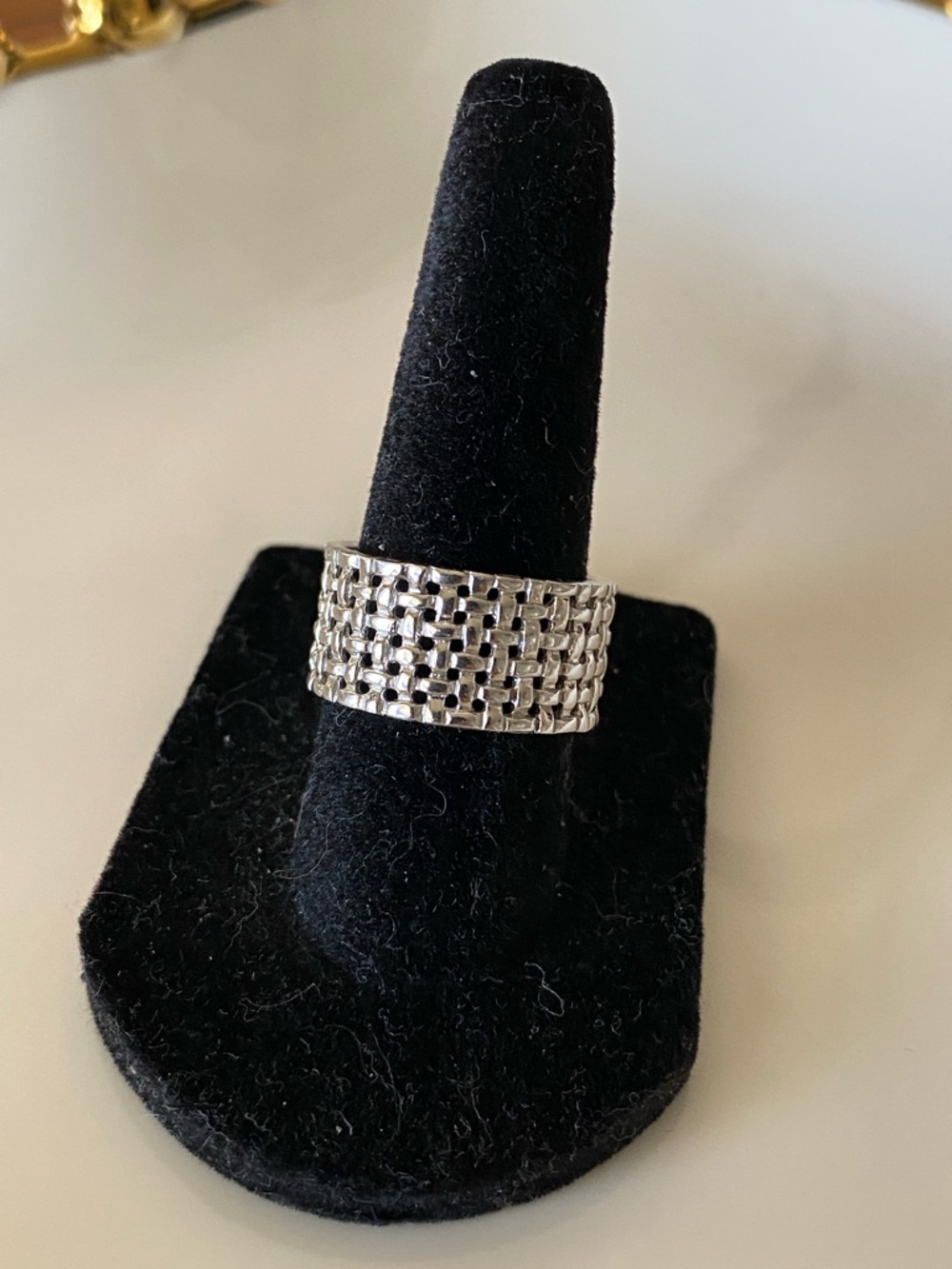 Sterling Silver Woven Band Ring - Picture 1 of 5